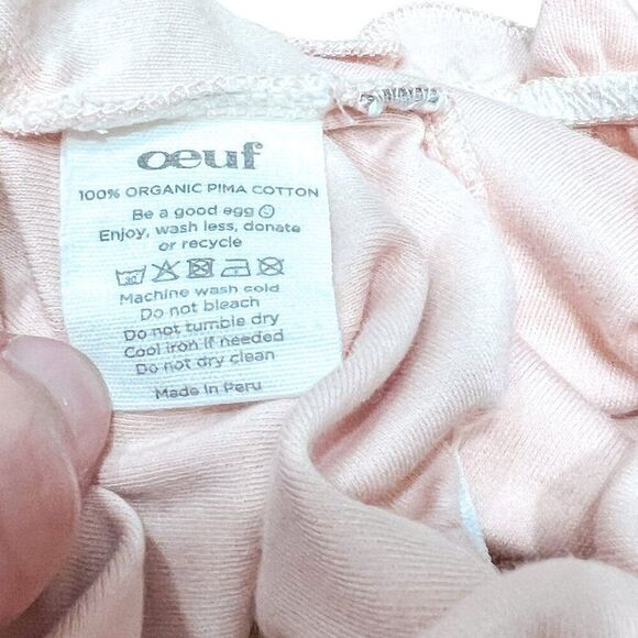 Oeuf NYC Strappy Croissant Print Pale Pink Bubble Romper 18-24 months - Picture 6 of 7